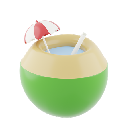 Bebida de coco  3D Icon