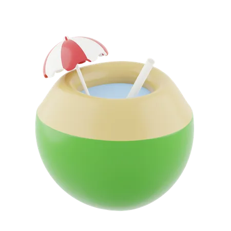 Bebida de coco  3D Icon