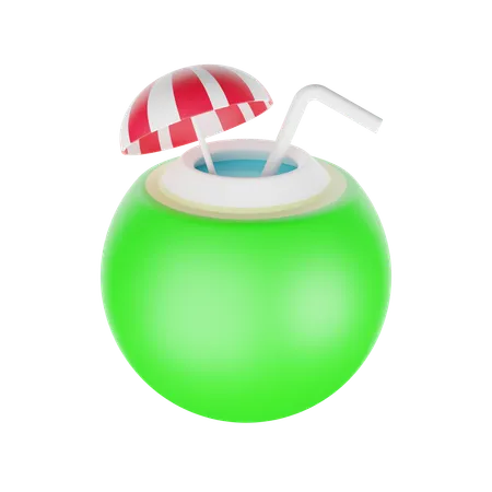 Bebida de coco  3D Icon