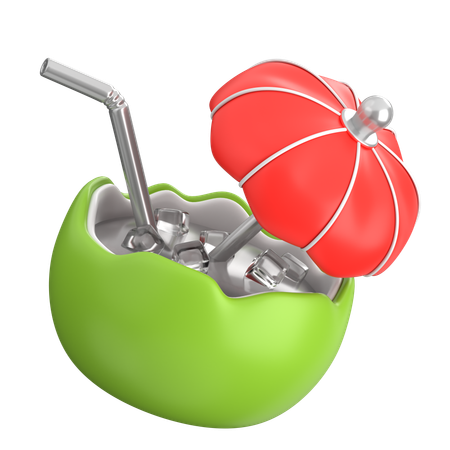 Bebida de coco  3D Icon