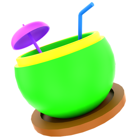 Bebida de coco  3D Icon