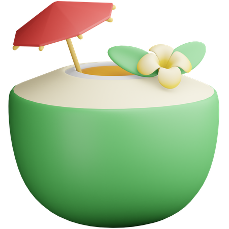 Bebida de coco  3D Icon