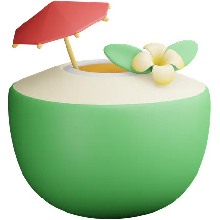 Bebida de coco  3D Icon