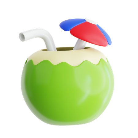 Bebida de coco  3D Icon