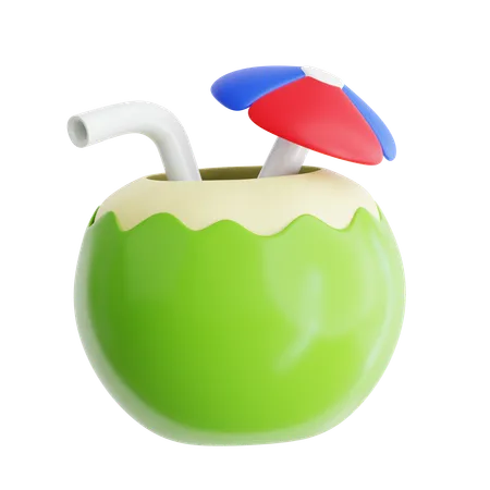 Bebida de coco  3D Icon