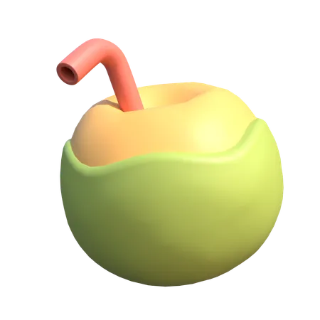 Bebida de coco  3D Icon