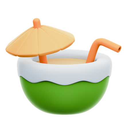 Bebida de coco  3D Icon