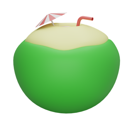 Bebida de coco  3D Icon