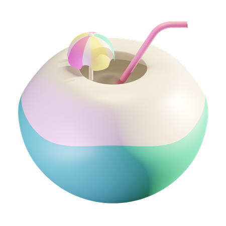 Bebida de coco  3D Illustration