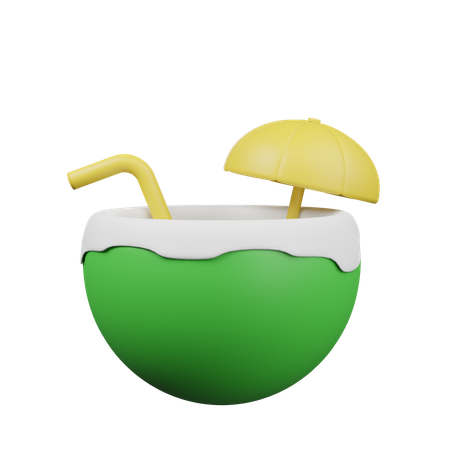 Bebida de coco  3D Icon