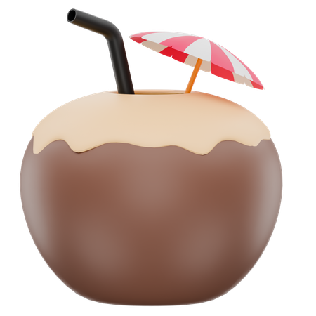 Bebida de coco  3D Icon