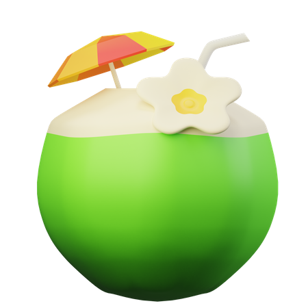 Bebida de coco  3D Icon