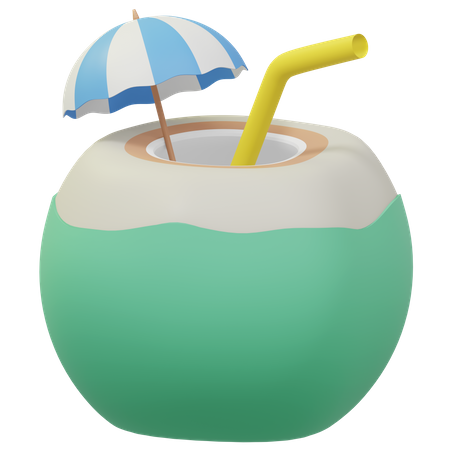 Bebida de coco  3D Icon