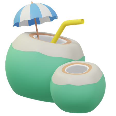 Bebida de coco  3D Icon