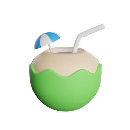 Bebida de coco  3D Icon
