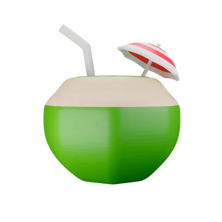 Bebida de coco  3D Icon