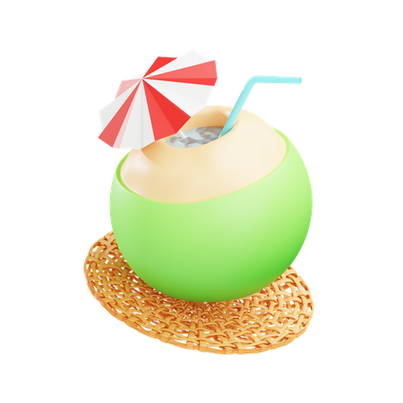 Bebida de coco  3D Icon