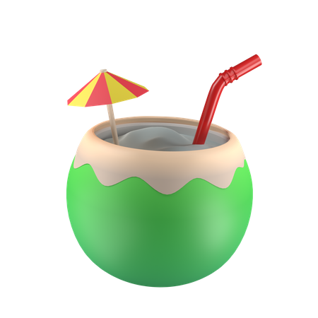 Bebida de coco  3D Illustration