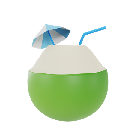 Bebida de coco  3D Icon