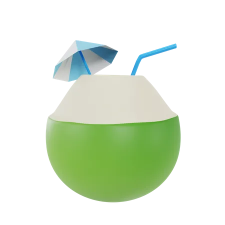 Bebida de coco  3D Icon