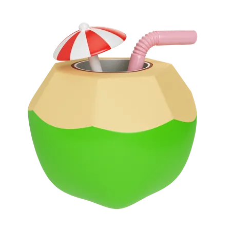 Bebida de coco  3D Icon