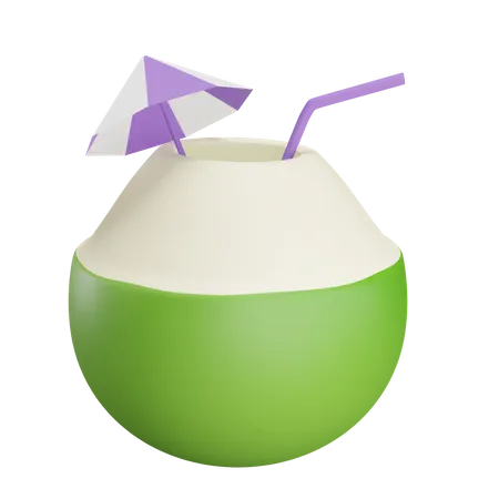 Bebida de coco  3D Icon