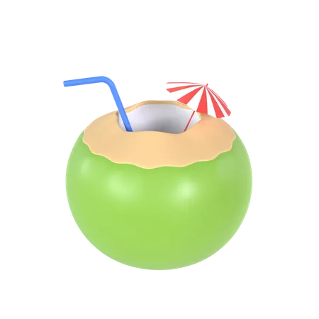 Bebida de coco  3D Icon