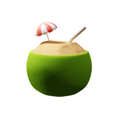 Bebida de coco  3D Icon