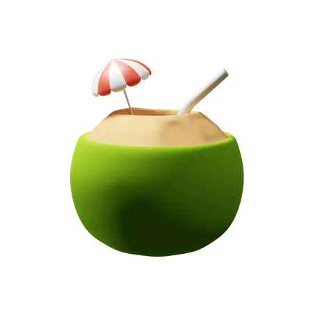 Bebida de coco  3D Icon