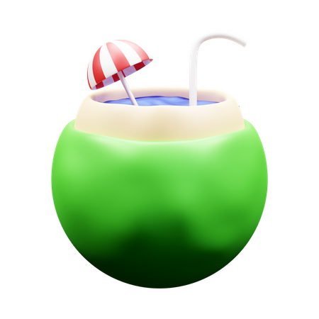 Bebida de coco  3D Icon