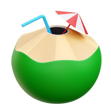 Bebida de coco  3D Icon