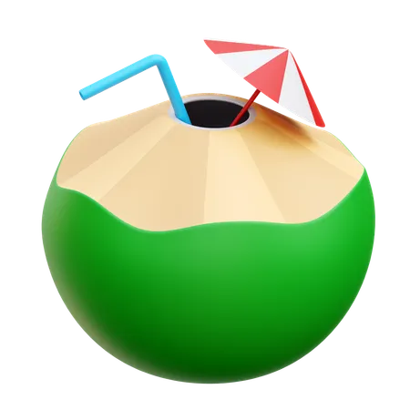 Bebida de coco  3D Icon