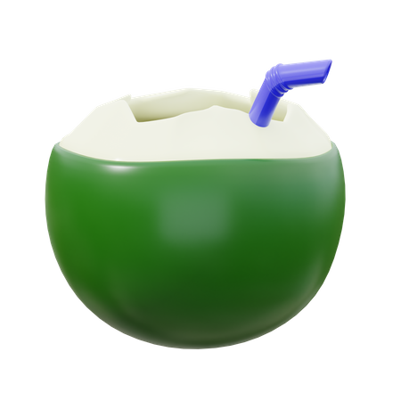 Bebida de coco  3D Icon