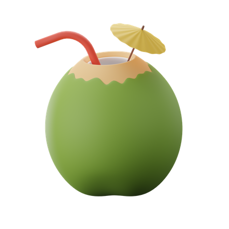 Bebida de coco  3D Icon