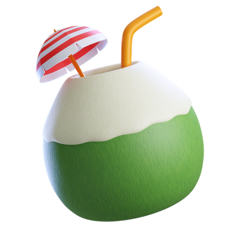 Bebida de coco  3D Icon