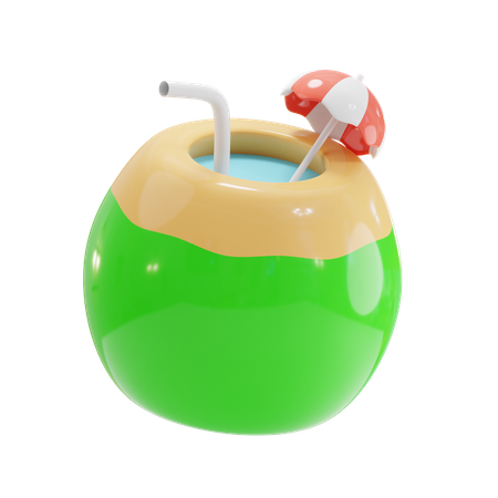 Bebida de coco  3D Icon