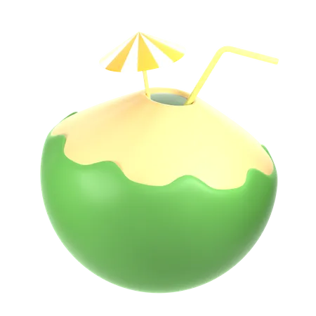 Bebida de coco  3D Icon