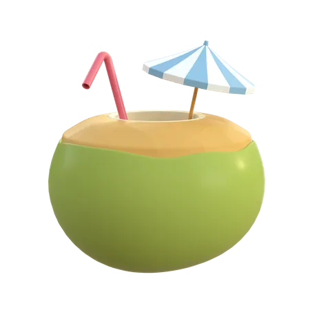 Bebida de coco  3D Icon