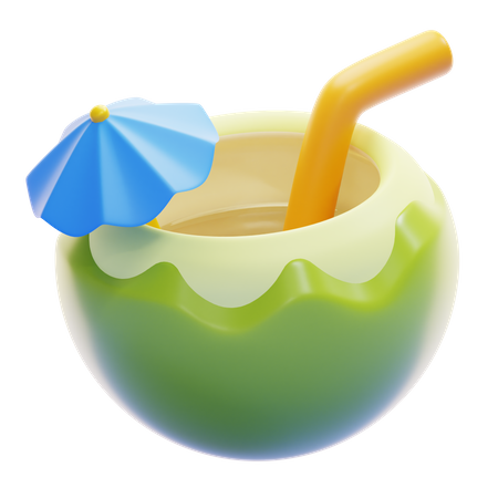 Bebida de coco  3D Icon