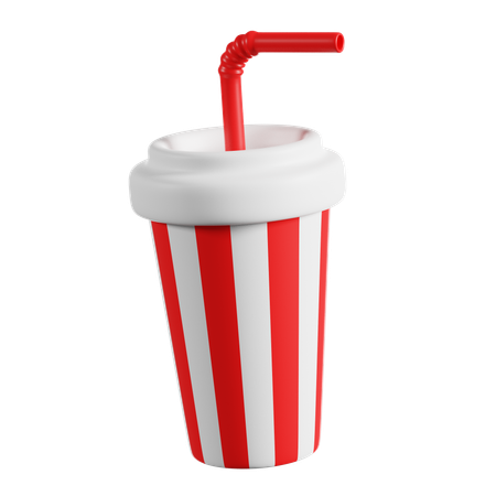 Bebida fría en taza  3D Icon