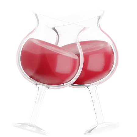 Bebidas de boda  3D Icon