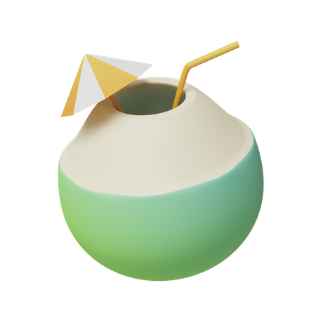 Bebidas de coco  3D Icon