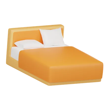 Bed And Pillow 3 D Icon 3D Icon