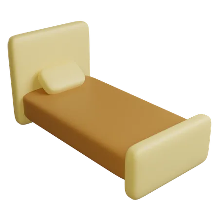 3 D Illustration Of Bed 3D Icon