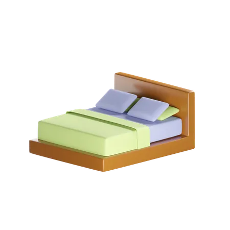 Bed Isolated 3 D Render 3D Icon