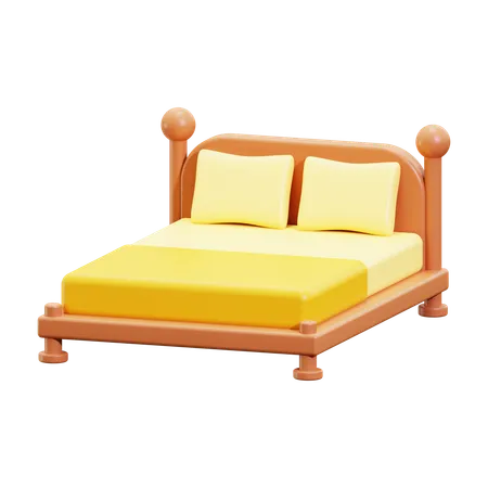 3 D Classic Bed Icon 3D Icon