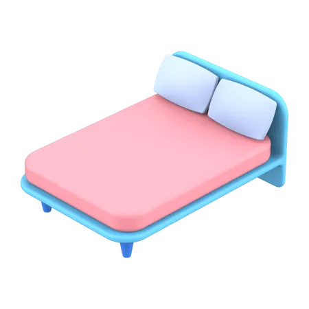 Bed 3D Illustration