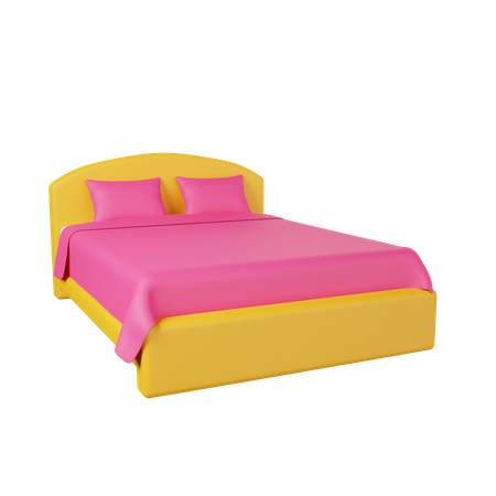 Bed  3D Illustration