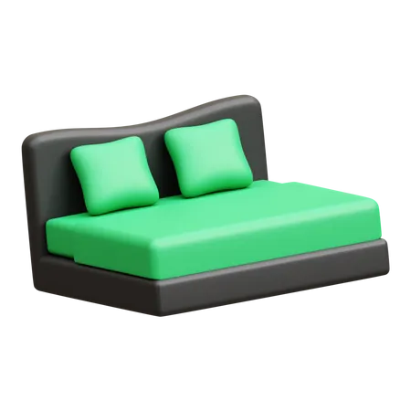 Bed 3 D Render Illustration Icon 3D Icon