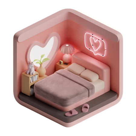 Bed Room  3D Icon